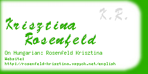 krisztina rosenfeld business card